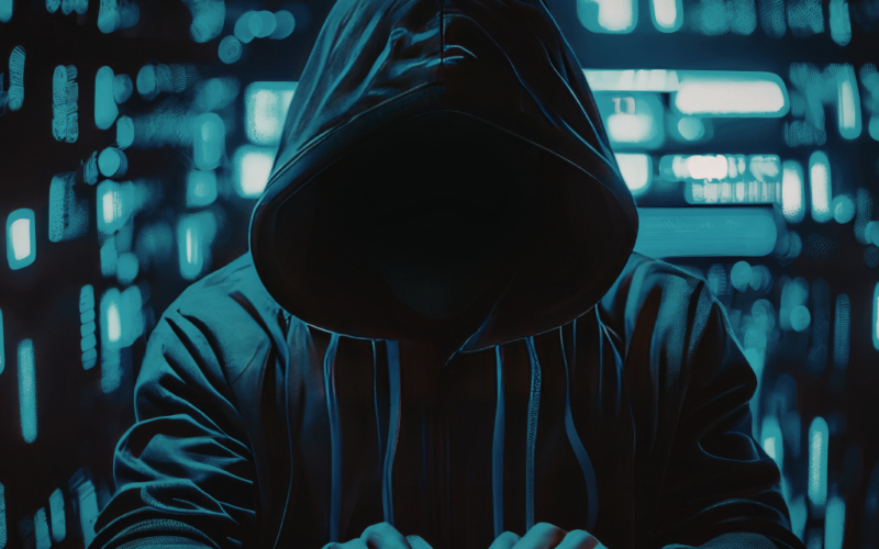 Image of a computer hacker